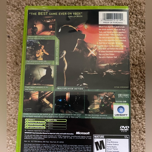 Tom Clancy's Splinter Cell Xbox Game - Picture 2 of 2